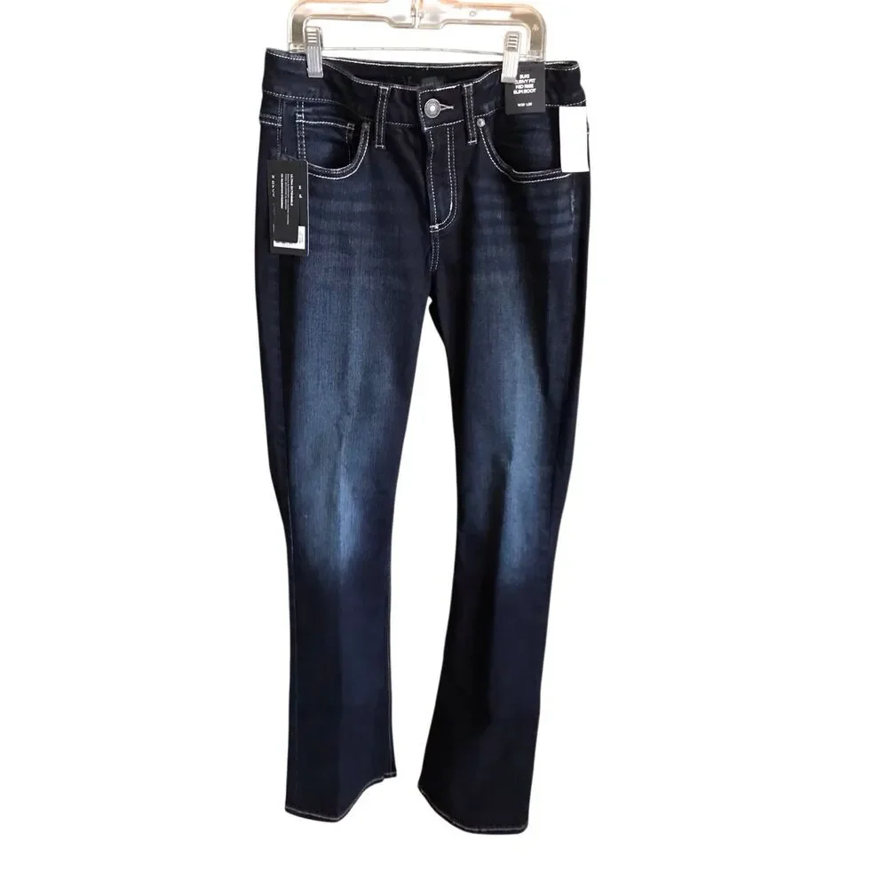 Silver jeans suki Size 28/33 slim boot mid rise denim dark wash New w/tags